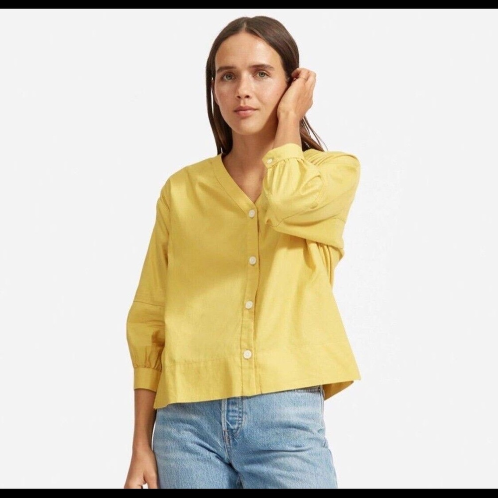 Everlane Yellow Button Down Shirt